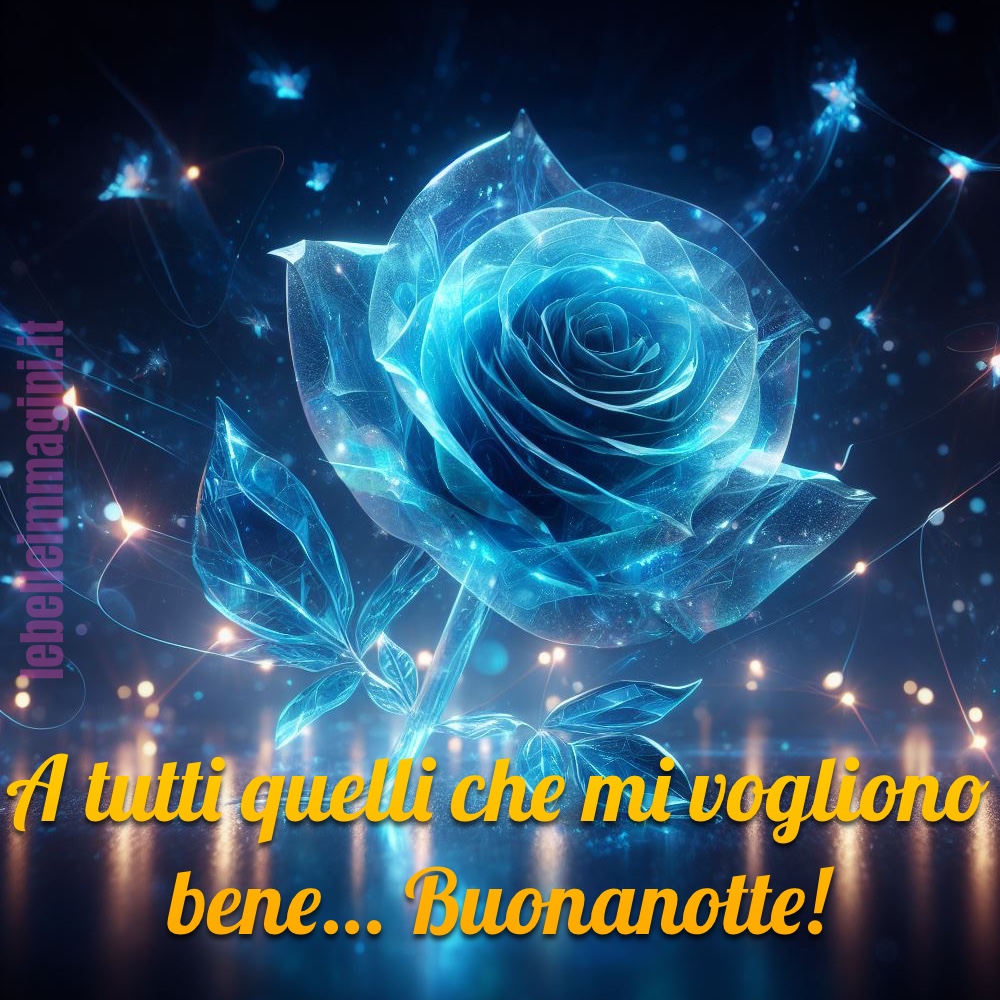 Buonanotte con la rosa blu