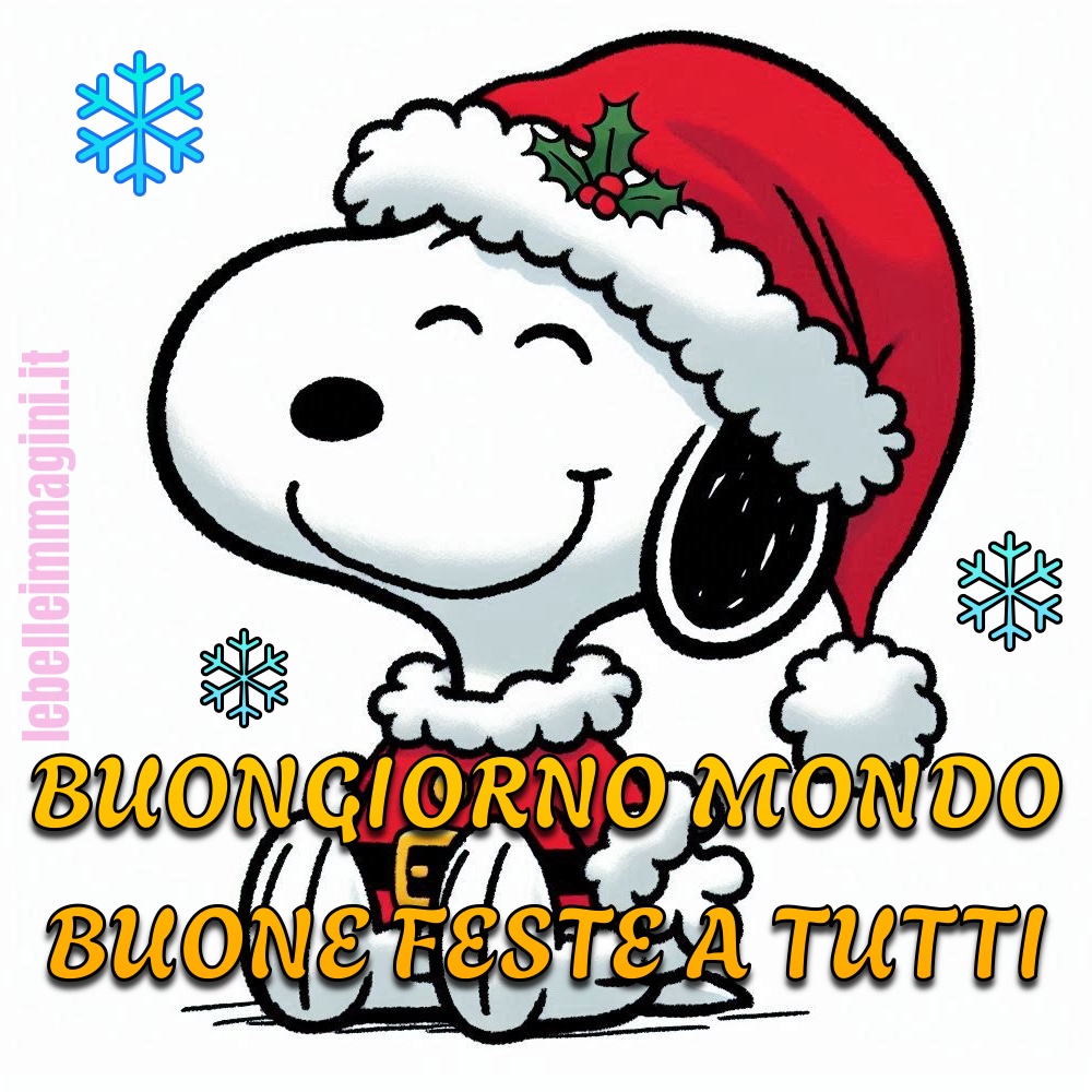 Il buongiorno natalizio nuovo con Snoopy